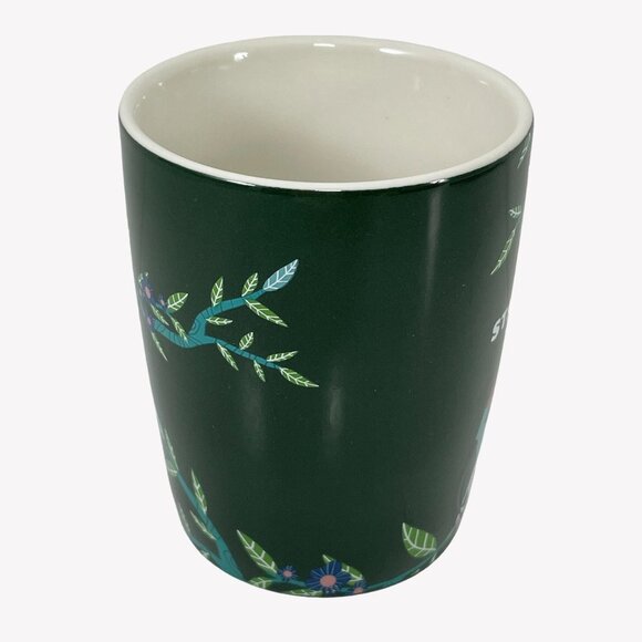 Starbucks Tropical Jungle Birds Coffee Mug Cup Green Blue Pink 10 OZ 2020 - Picture 4 of 7